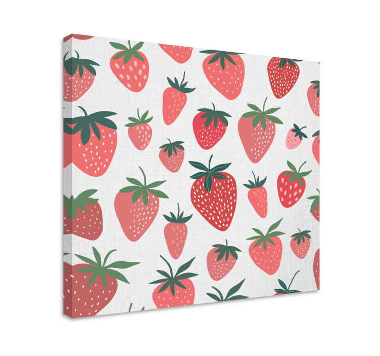 Tableau fruits motif fraises - TenStickers