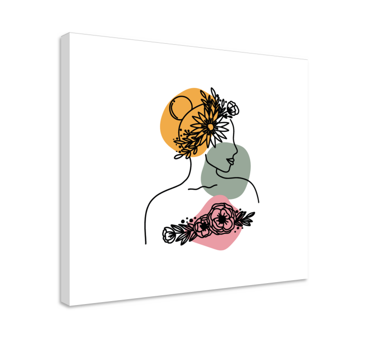 Tableau fleurs Visage de fleur de femme incroyable - TenStickers