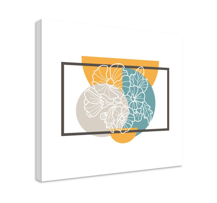 Tableau fleurs et plantes illustration botanique outline - TenStickers