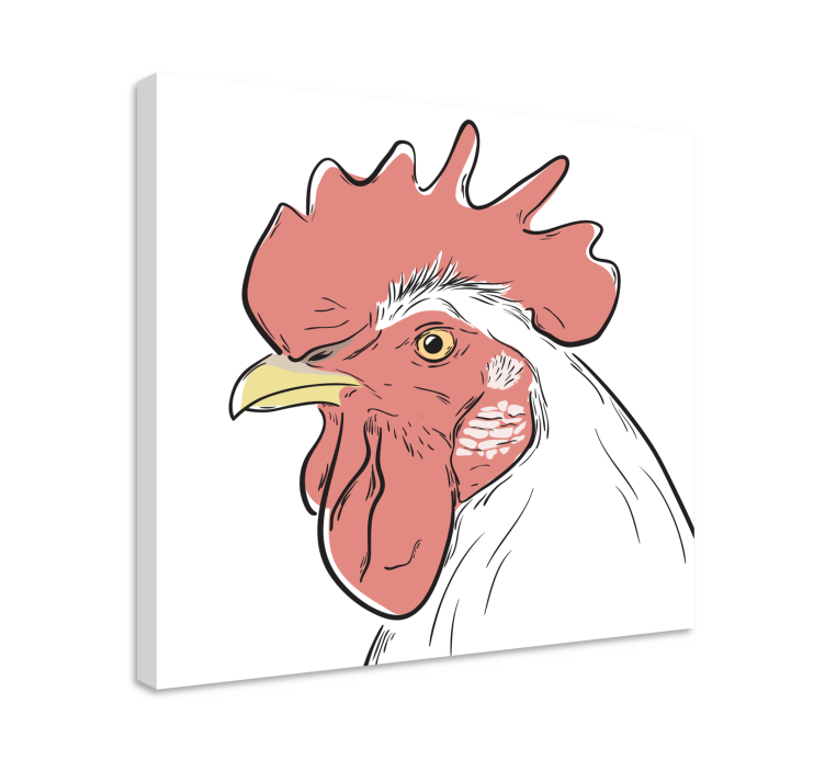 Tableau oiseaux portrait de coq détaillé - TenStickers