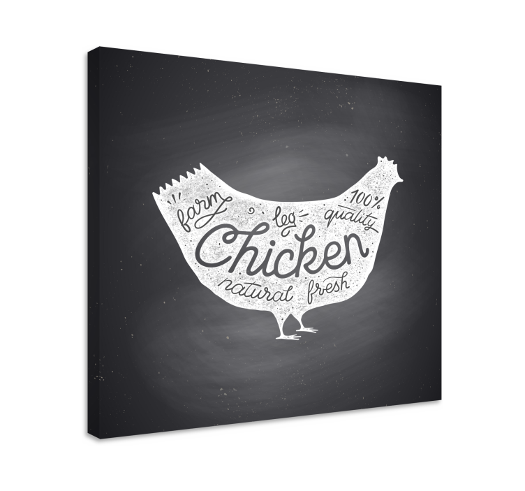 Tableau arbres poules de ferme fraîches - TenStickers