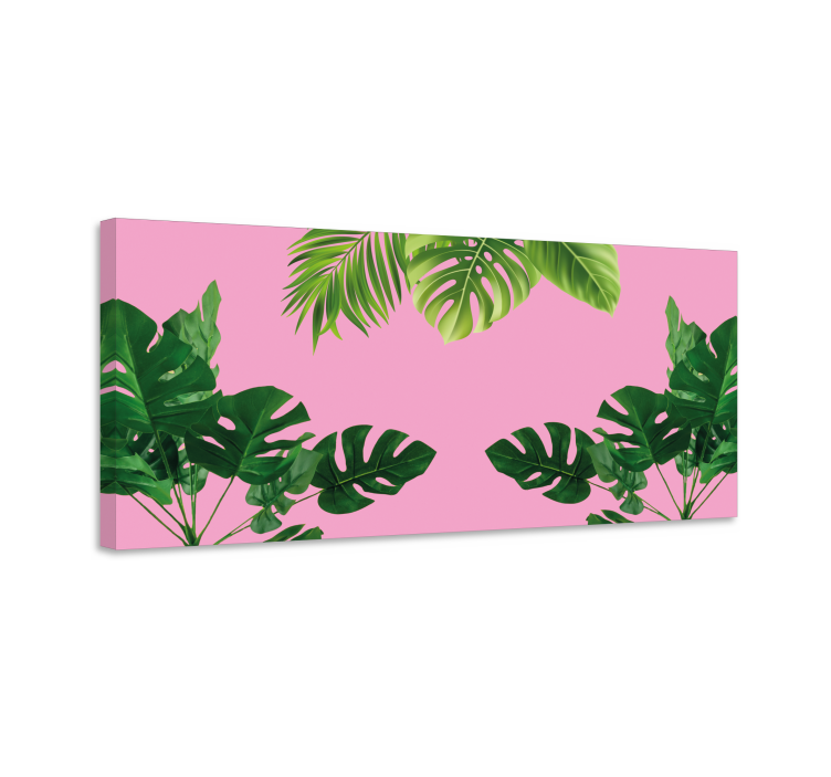 Tableau fleurs et plantes arrangement de feuilles tropicales - TenStickers