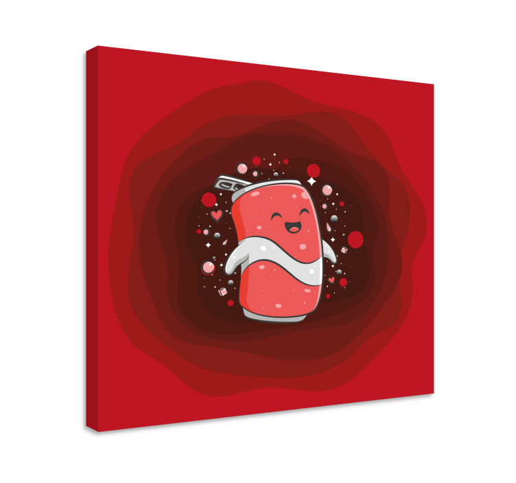 Tableau texte personnage de soda joyeux - TenStickers