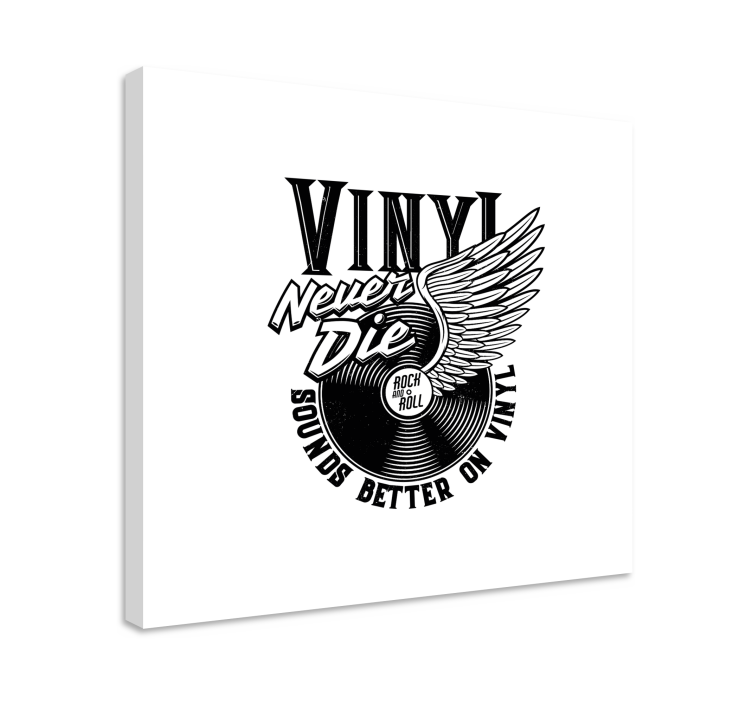 Tableau musique ailes de disque vinyle - TenStickers