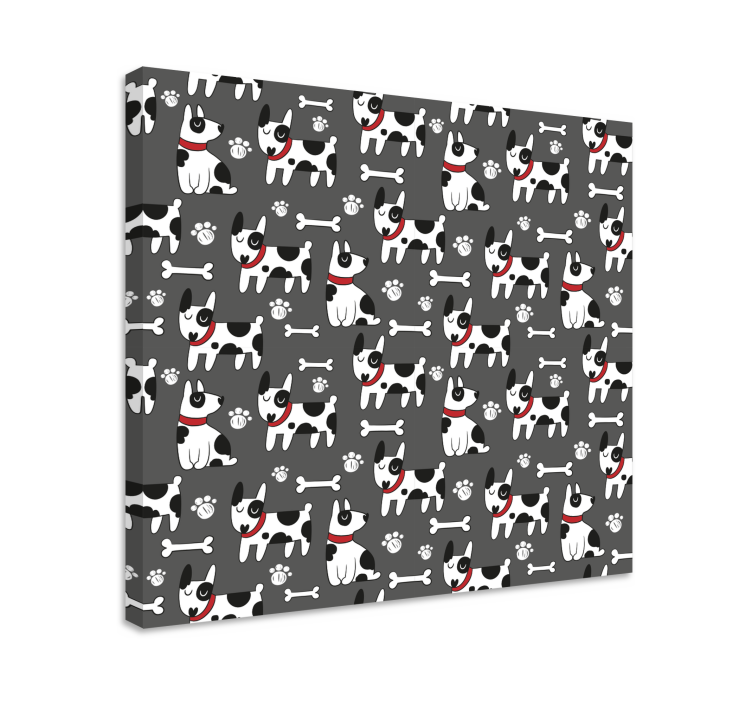 Tableau chiens motifs de chiens ludiques - TenStickers