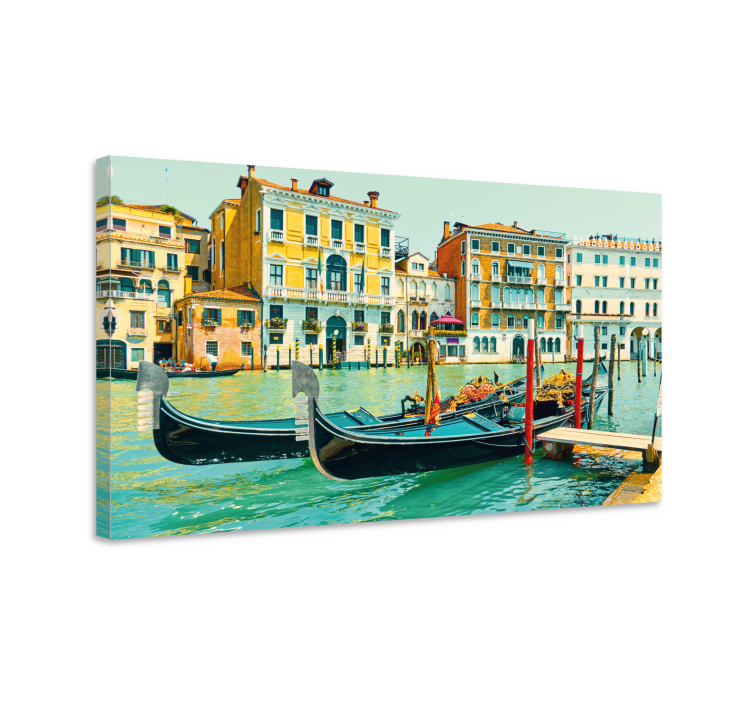 Tableau villes et pays gondoles de venise - TenStickers