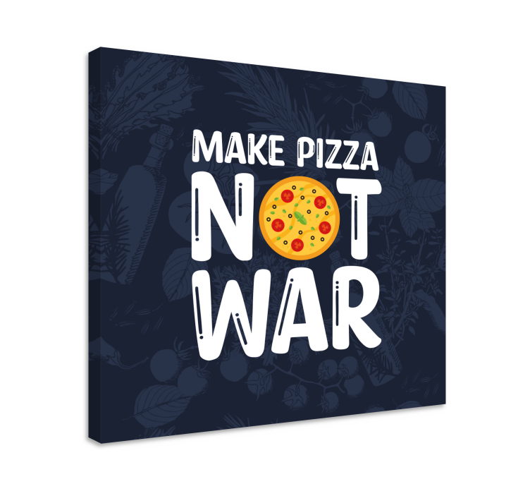 Tableau texte Citations amusantes font de la pizza - TenStickers