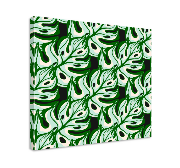 Tableau fleurs et plantes motif feuille monstera - TenStickers