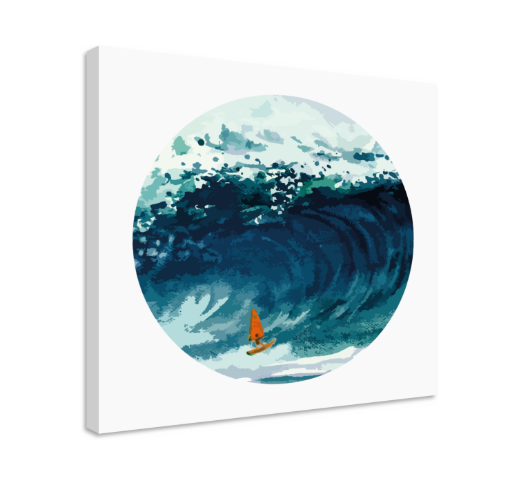Tableau mer surfeur chevauchant la vague - TenStickers