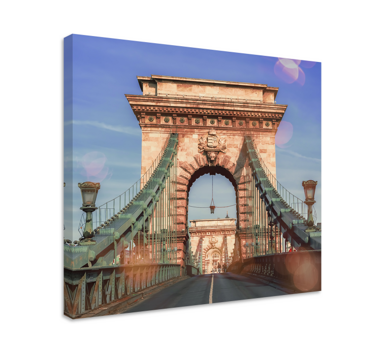 Tableau villes et pays vue sur le pont des chaînes - TenStickers