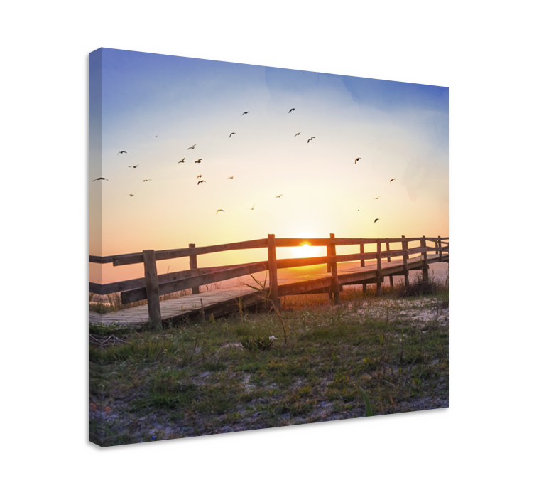 Tableau paysages coucher de soleil serein - TenStickers