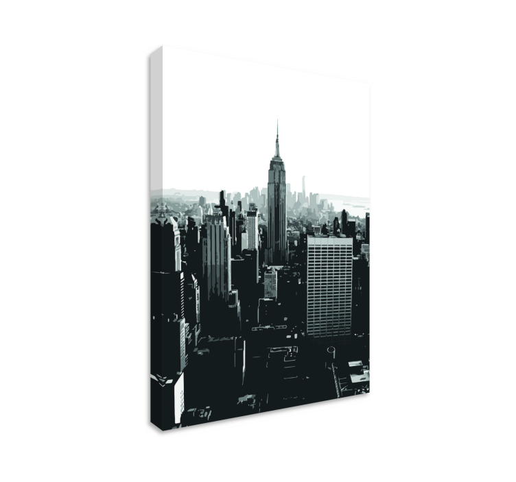Tableau villes et pays perspective empire state - TenStickers