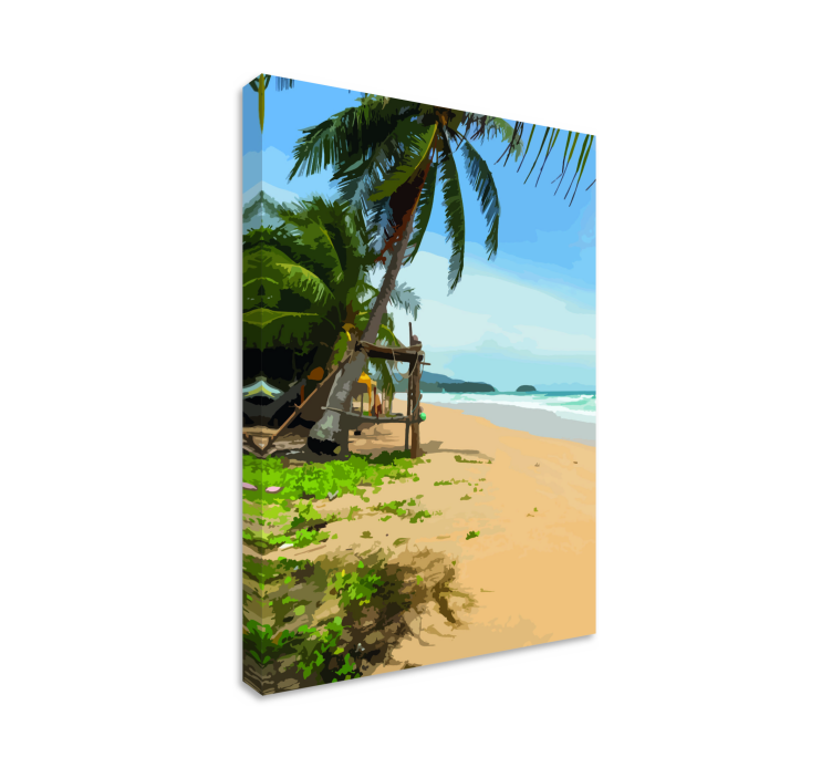 Tableau paysages scène de plage tropicale - TenStickers
