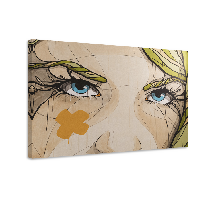 Tableau personnage portrait féminin expressif - TenStickers