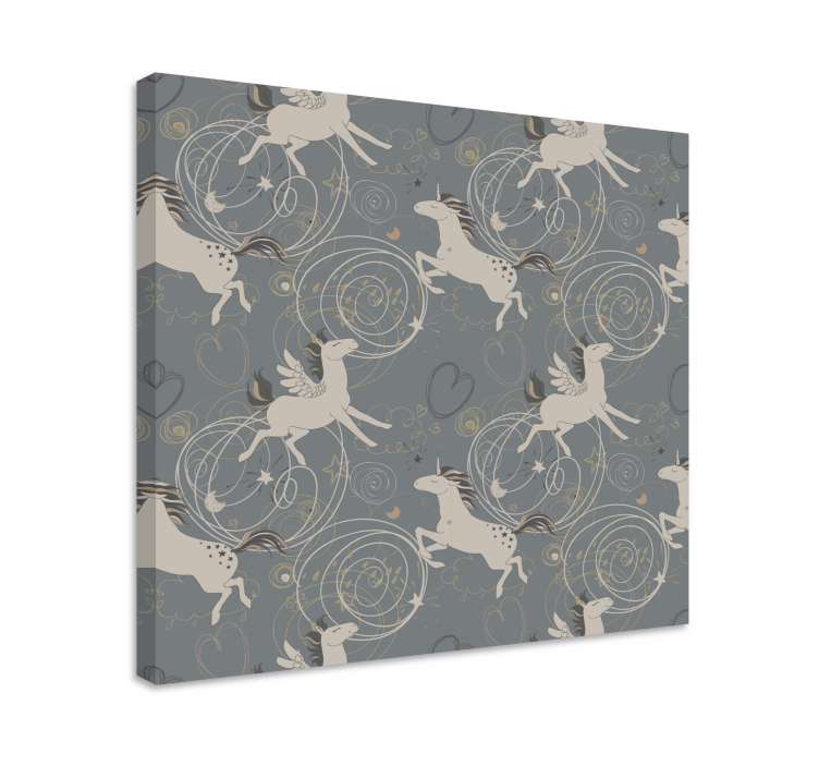 Tableau licorne créatures ailées magiques - TenStickers