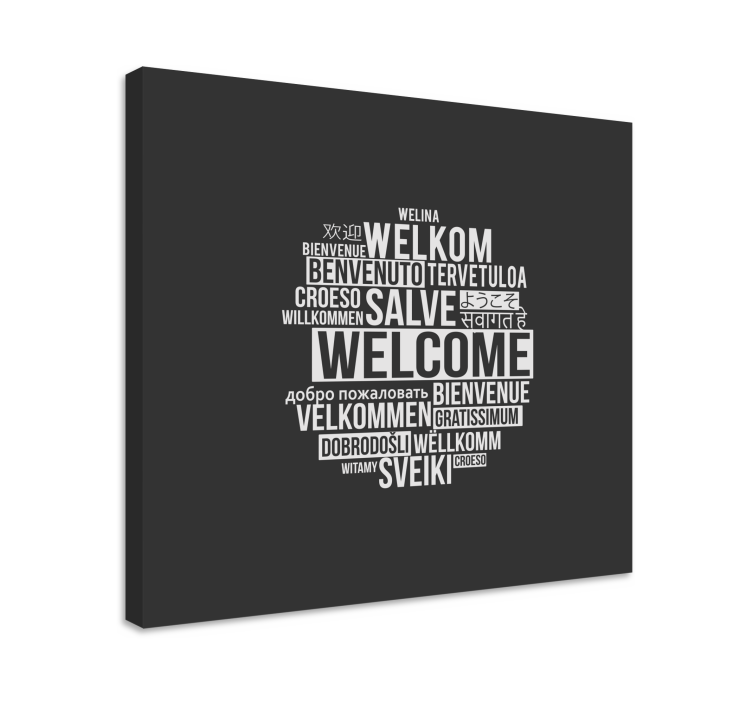 Tableau citation message de bienvenue global - TenStickers