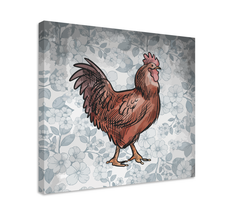 Tableau animaux figurine de poulet charmante - TenStickers