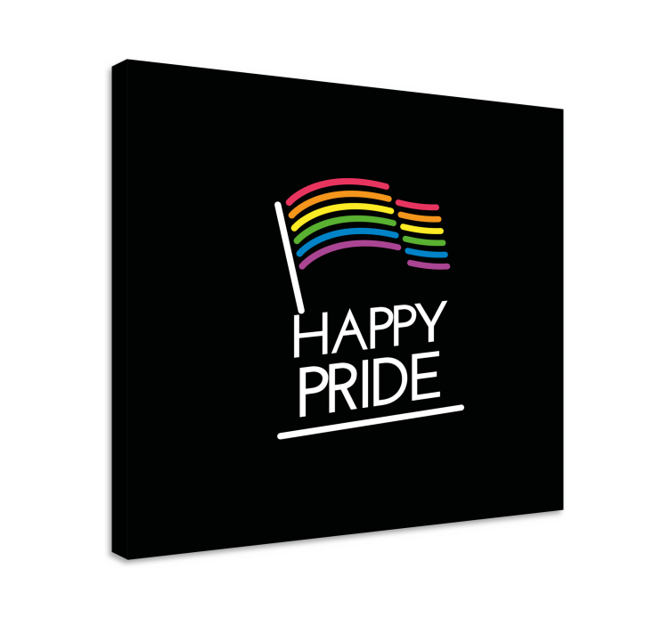 Tableau citation message drapeau arc-en-ciel - TenStickers