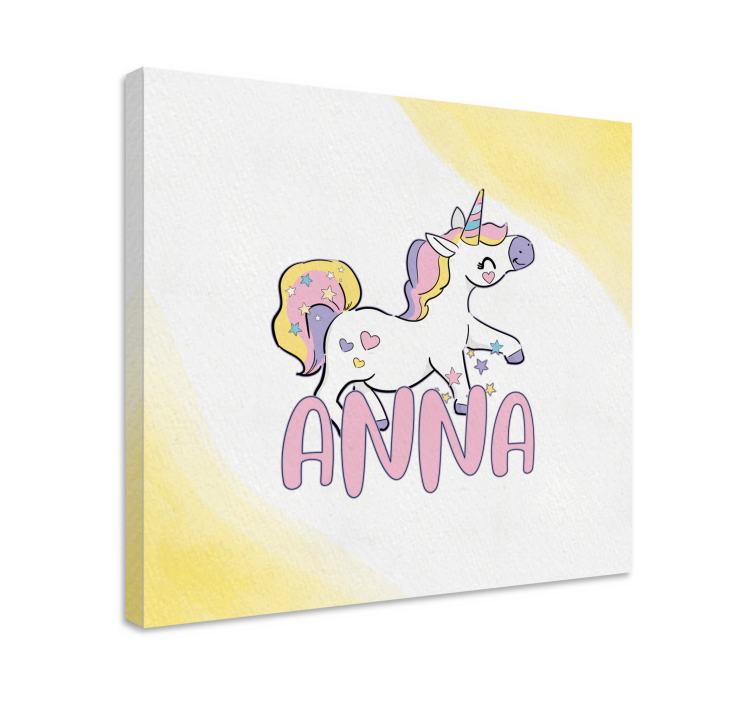 Tableau licorne personnage joyeux - TenStickers