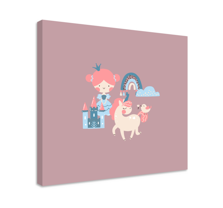Tableau bébé fantaisie de princesse licorne - TenStickers