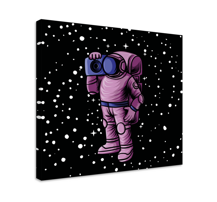 Cadre jeux vidéo astronaute capturant des étoiles - TenStickers