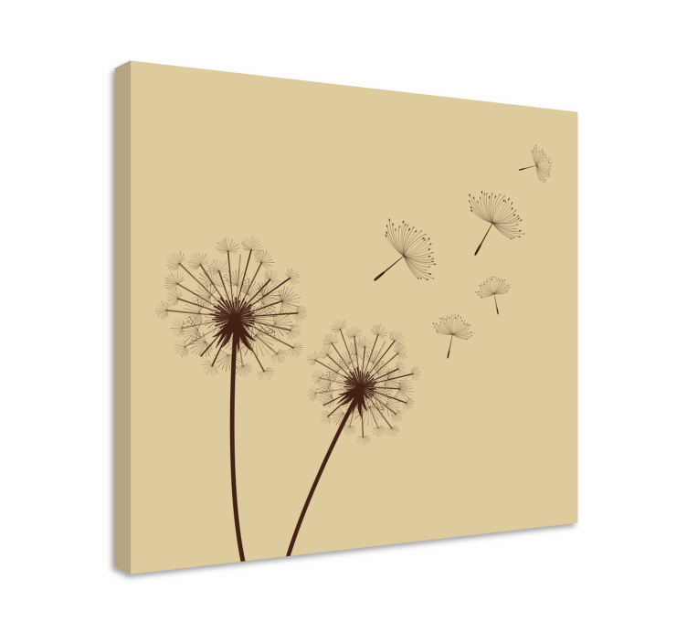 Tableau fleurs et plantes graines de pissenlit flottantes - TenStickers