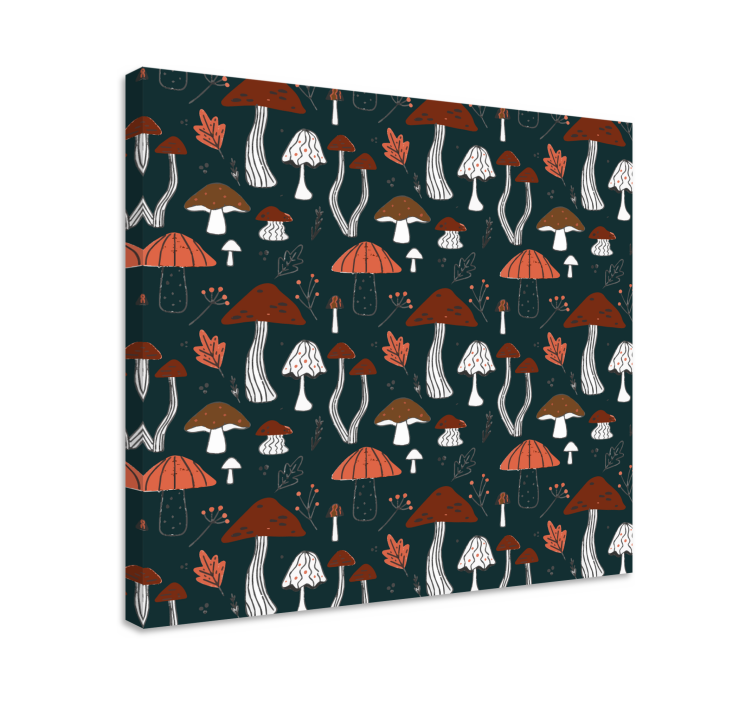 Tableau fleurs et plantes motif champignons - TenStickers