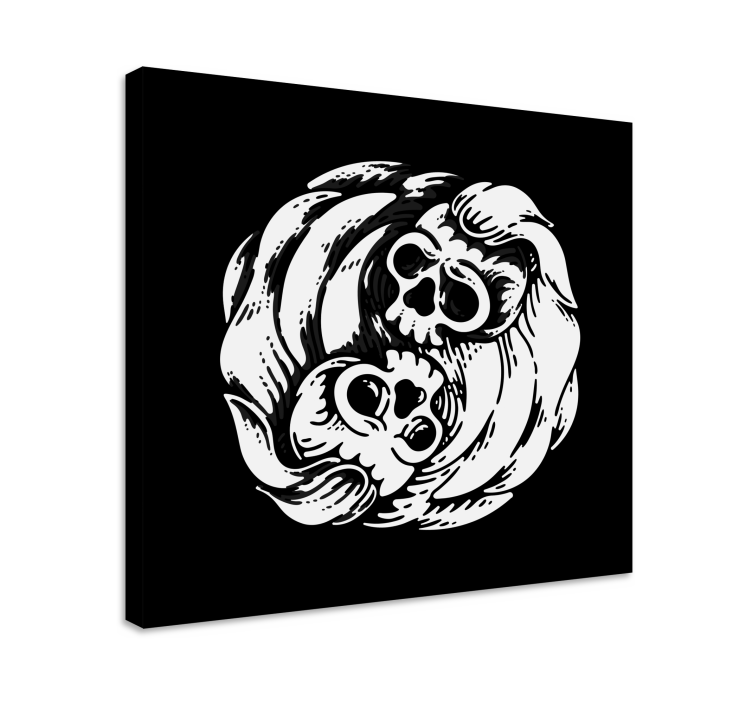 Tableau tête de mort double - TenStickers