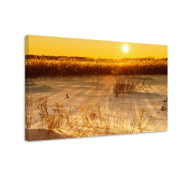 Tableau paysages lever de soleil doré - TenStickers