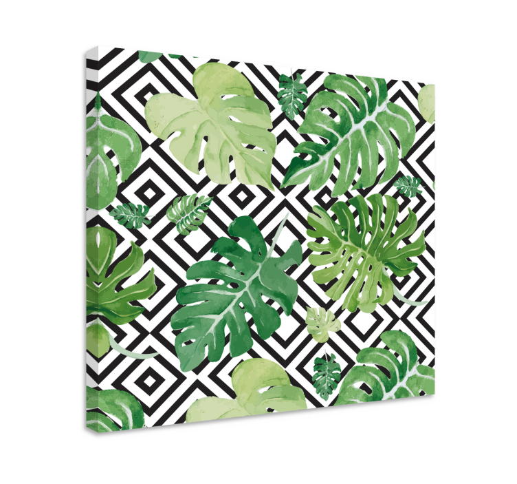 Tableau fleurs et plantes motif de feuilles tropicales - TenStickers