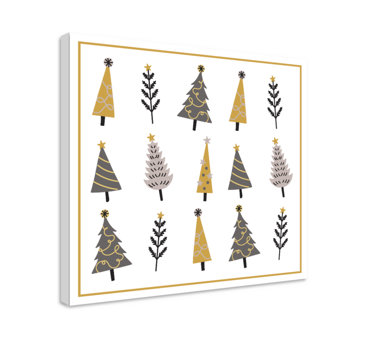 Tableau fleurs et plantes arbres de noël ornementaux - TenStickers