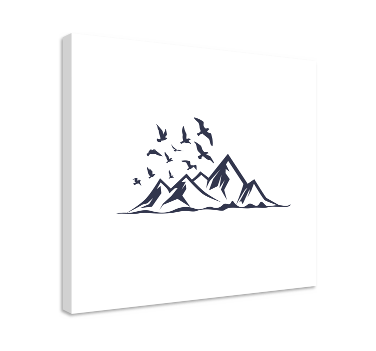 Tableau paysages silhouette de montagne - TenStickers