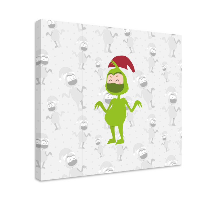 Tableau personnage heureux en vert - TenStickers