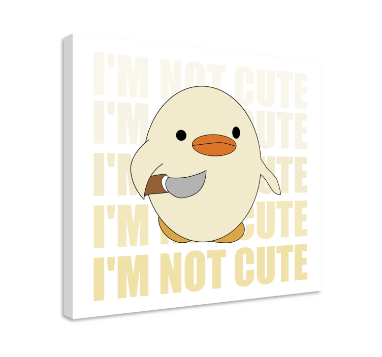 Tableau chat personnage canard mignon - TenStickers