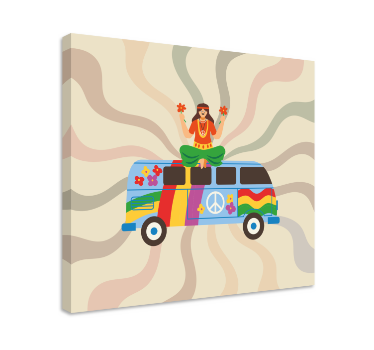 Tableau super héros combi fleurie - TenStickers