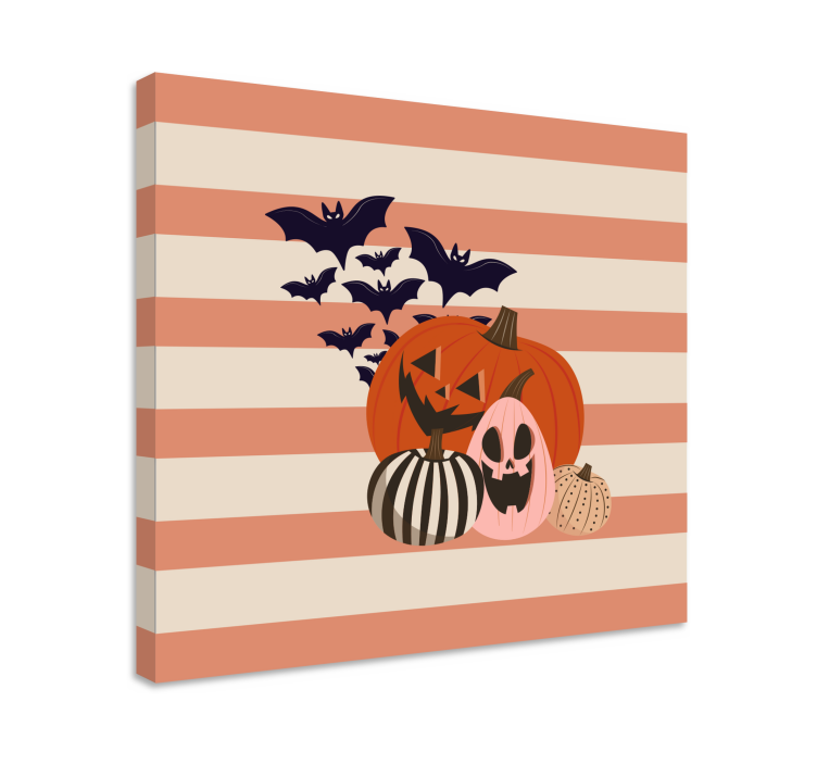 Tableau sports rassemblement de citrouilles d'halloween - TenStickers