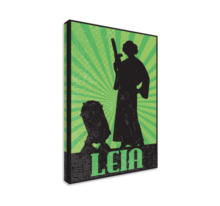 Tableau personnage leia avec arme - TenStickers