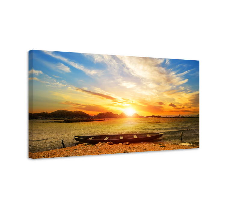 Tableau paysage Couleurs esthétiques orange coucher de soleil - TenStickers
