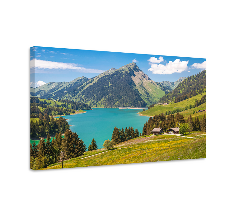 Tableau paysage Montagne et arbres - TenStickers