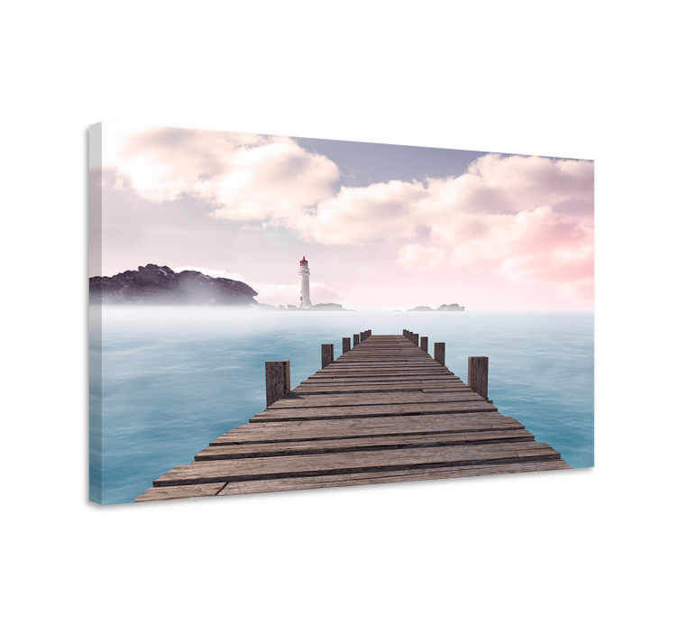 Tableau paysage Photographie esthétique de quai en bois - TenStickers
