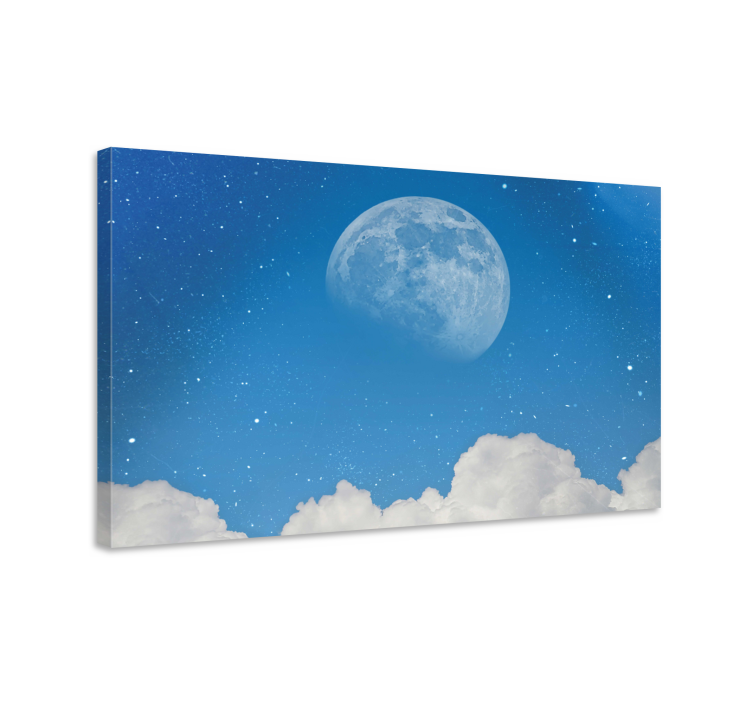 Tableau paysages lune dans le ciel - TenStickers