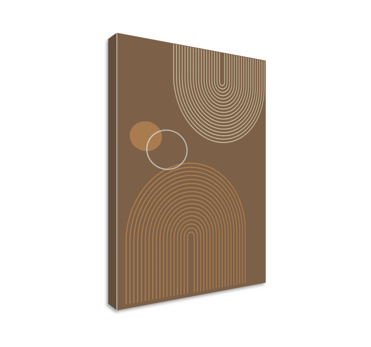 Tableau géométrique motifs de lignes courbes - TenStickers