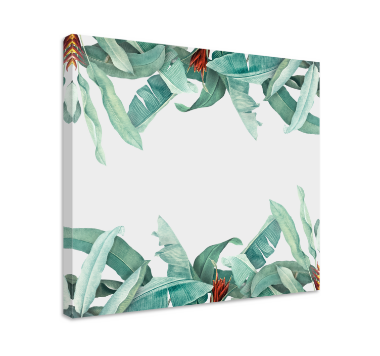 Tableau fleurs et plantes composition de feuilles tropicales - TenStickers