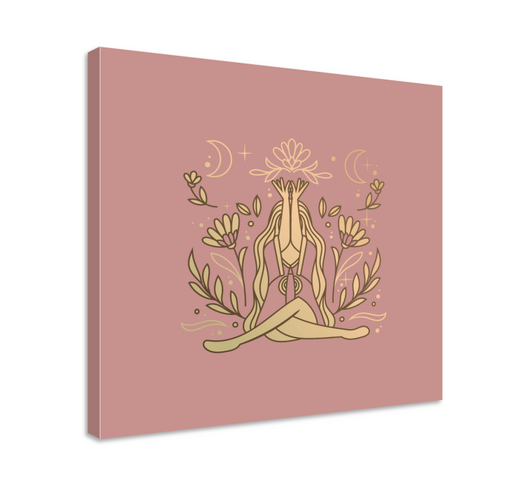 Tableau zen pose florale méditative - TenStickers