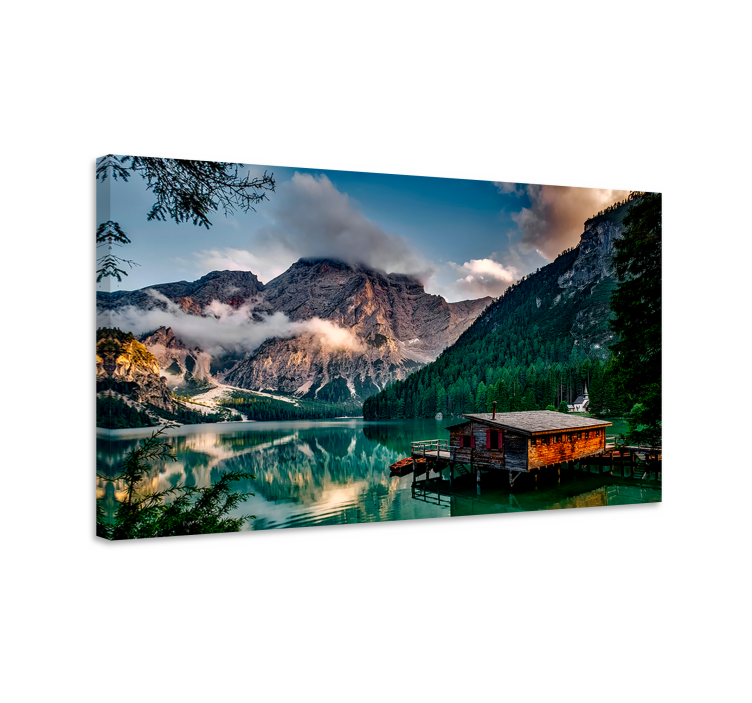 Tableau paysages vue sur le lac de montagne - TenStickers