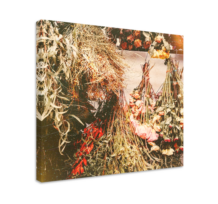 Tableau fleurs et plantes arrangements floraux séchés - TenStickers