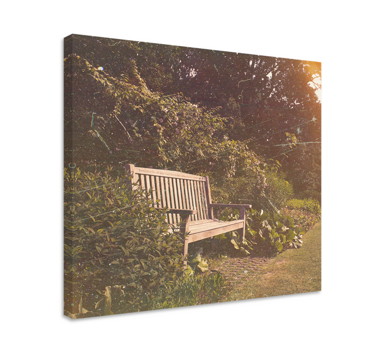 Tableau paysages banc de jardin serein - TenStickers