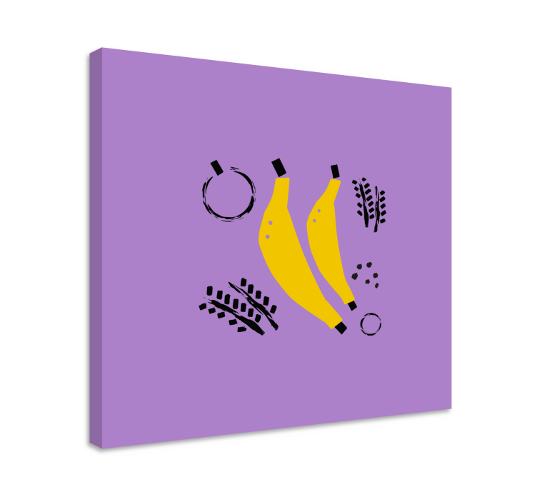 Tableau design bananes violettes style africain - TenStickers