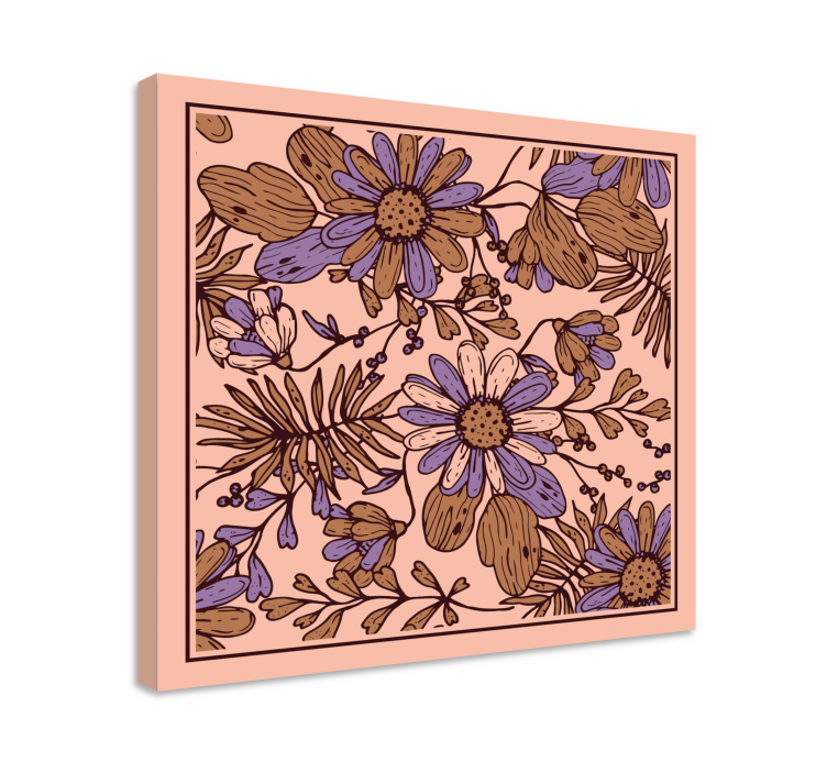 Tableau fleurs et plantes composition de fleurs douces - TenStickers