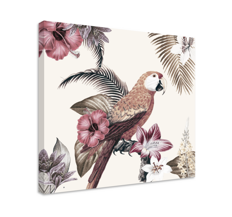 Tableau oiseaux scène de perroquet tropical - TenStickers